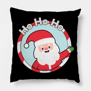 Ho Ho Ho Waving Santa Claus Pillow