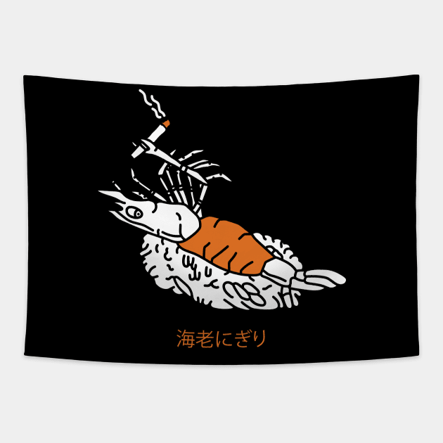 ebi nigiri sushi Tapestry by kalemstudio