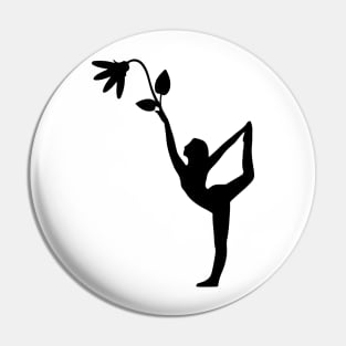 Balanced woman silhouette Pin