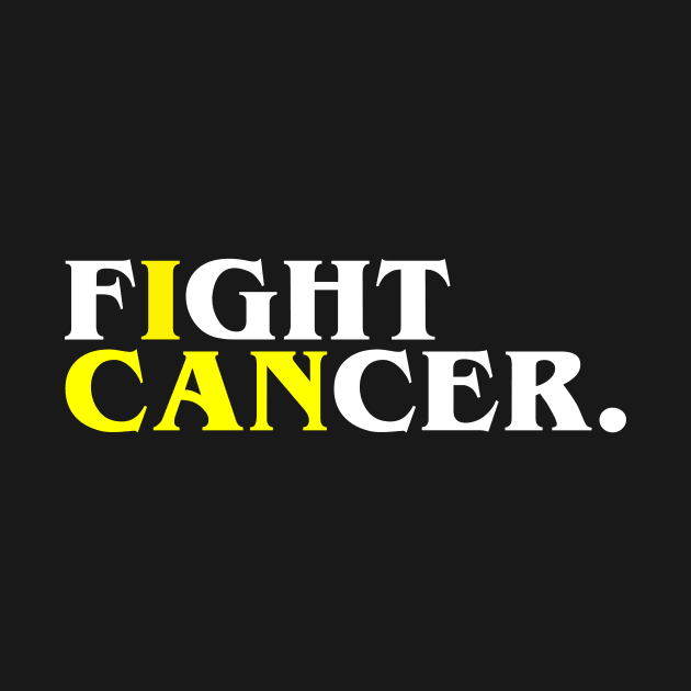 Fight Cancer (I Can), Yellow T-Shirt by joelstetler