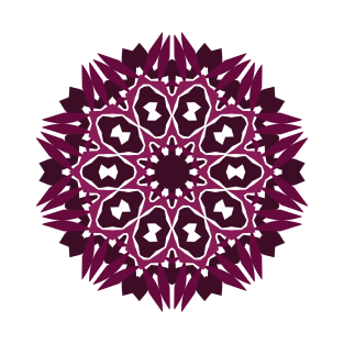 Pink Shades Leaf Mandala T-Shirt