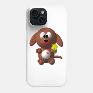 Cute Dapper Dog with a Dandelion Phone Case