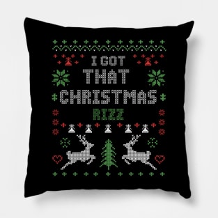 I Got That Christmas Rizz Pillow