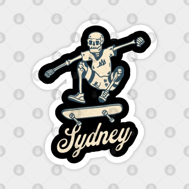 Sydney, Australia Bony Skaters Skateboarding Vacationing Magnet by Contentarama