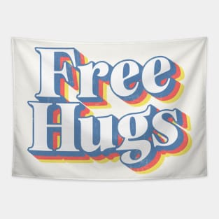 Free Hugs / Retro Typography Design Tapestry