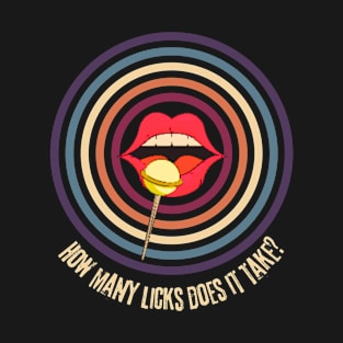 retro how many licks does it take T-Shirt