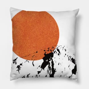 Mountain and sun transparent background Pillow