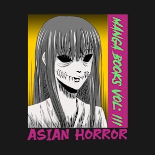 Manga Books Asian Horror T-Shirt