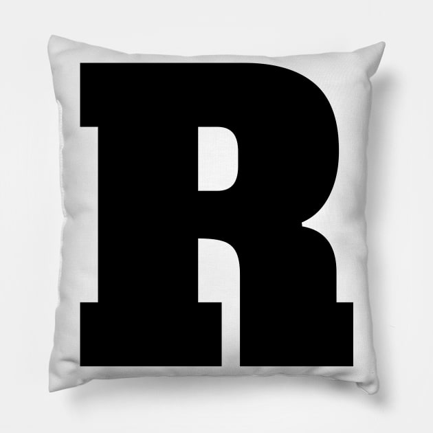 Alphabet R (Uppercase letter r), Letter R Pillow by maro_00