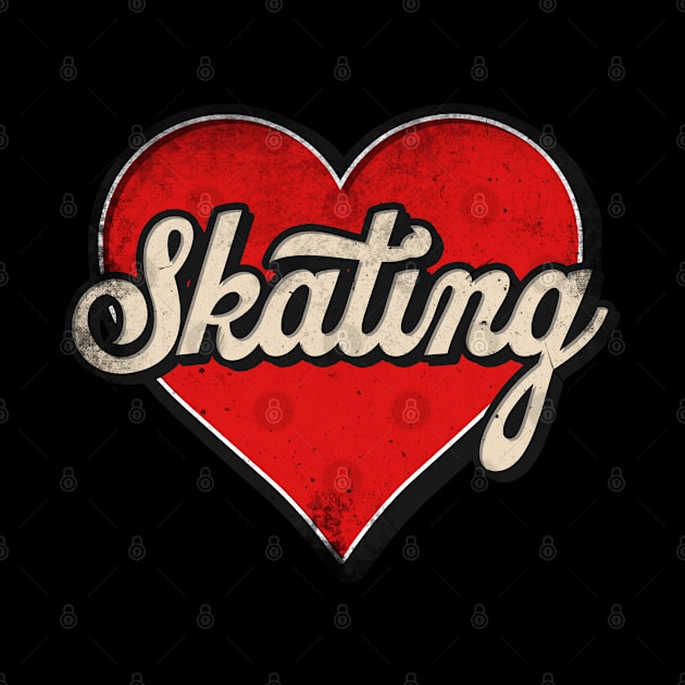 Skating mom. Skating retro heart by SerenityByAlex