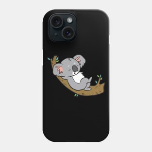 Koala - sleeps on tree Phone Case