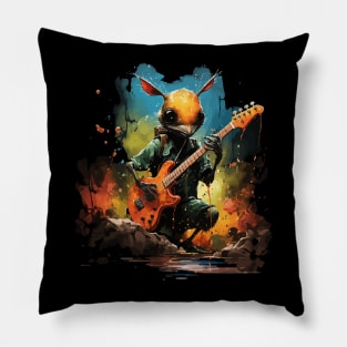 Ant Playing Guitar Pillow