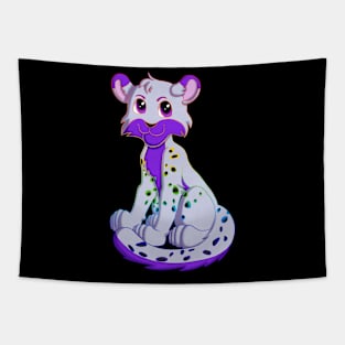 Snow leopard purple purple Tapestry