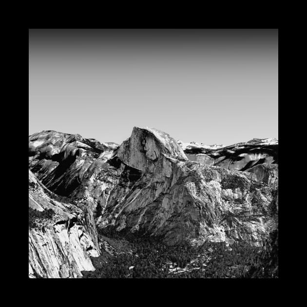 Half Dome Black and White by Jared S Davies