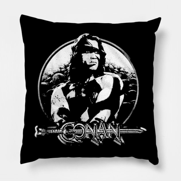 Conan Vintage 80s Pillow by MSDO-RRC