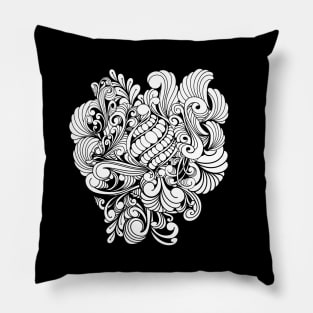 Elegant zentangle desing Pillow