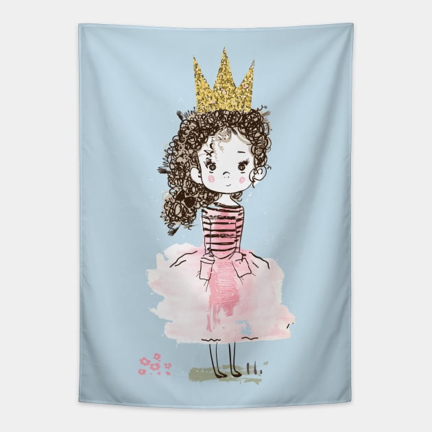 Curly Queen Tapestry by EveFarb