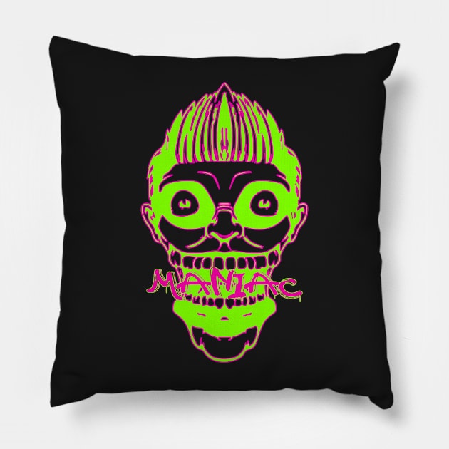 Maniac Pillow by RDandI