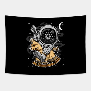 Astronaut Horse Cardano ADA Coin To The Moon Crypto Token Cryptocurrency Blockchain Wallet Birthday Gift For Men Women Kids Tapestry