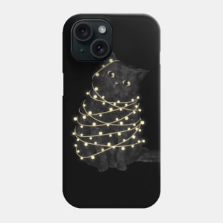 Black Christmas Cat Phone Case