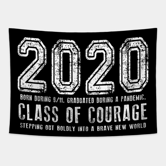 2020 Class of Courage - White Tapestry by Jitterfly