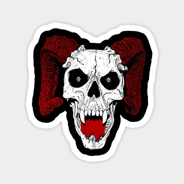 ATH Demon Skull Magnet by All The Horror