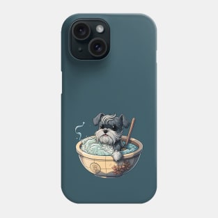 Master Schnauzer Jr Taking a Bath - Schnauzer Series Phone Case