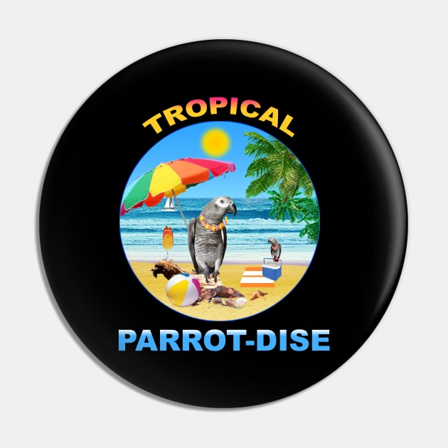 African Grey Congo parrot tropical Pin by Pollysapparel