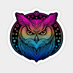 Owl Sketch RGB Magnet