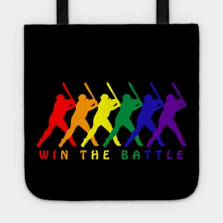 Win the Battle Fastpitch Softball Pride LGBTQ Equality Tote