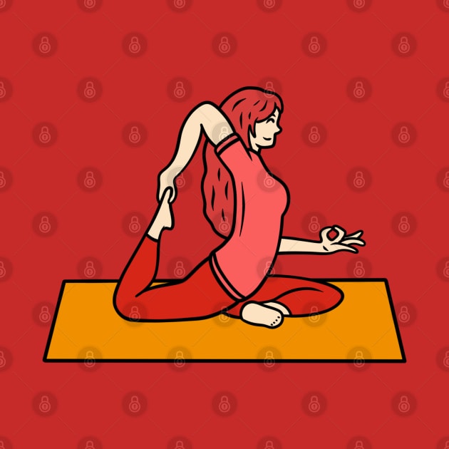 Yoga one legged king pigeon pose by Andrew Hau