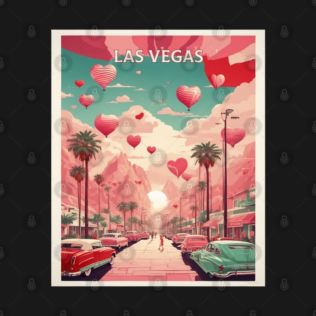 Las Vegas Nevada Valentine's Day Vintage Retro 2 by TravelersGems