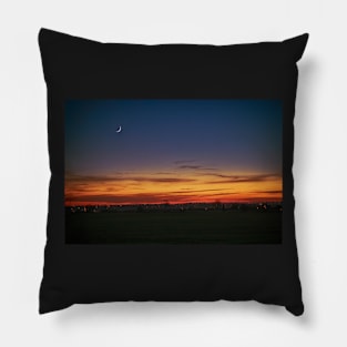 New Moon at Sunset Pillow