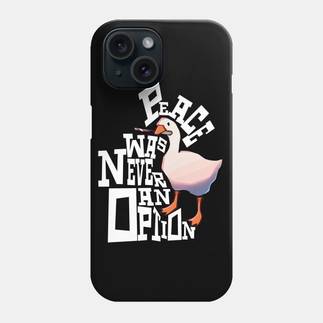 Peace was never an option - evil goose with Knife Phone Case by MarxMerch