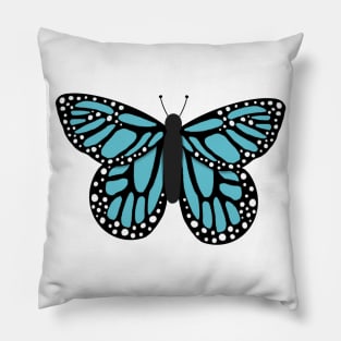 Light blue butterfly Pillow