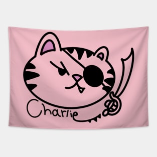 Charlie, The Pirate Kitty! Tapestry