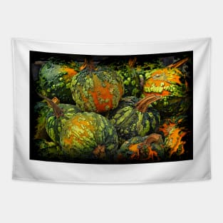 Ghoulish Gourds Galore Tapestry