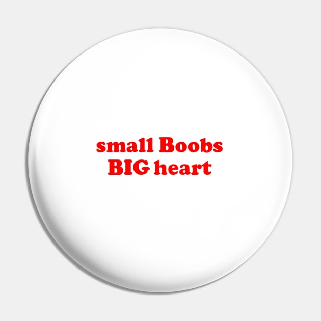 small Boobs BIG heart Pin by eccosdesign