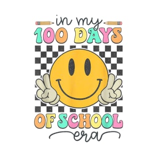 In My 100 Days Of School Era Smile Face 100th Day Of School T-Shirt
