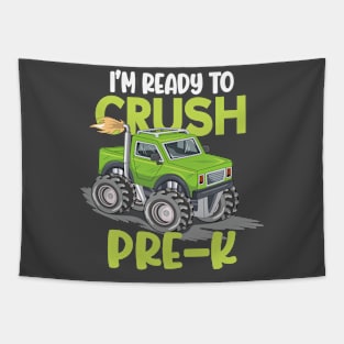 Kids I'm Ready To Crush Pre-K Monster Truck Prek Tapestry