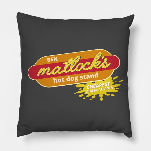 Ben Matlock's Hot Dog Stand - Reverse Pillow by Peebs