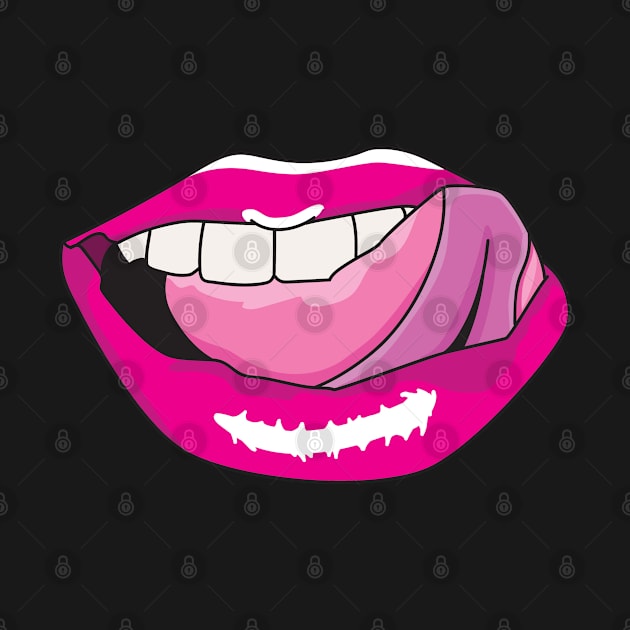 Female Lips and tongue by Vector-Market