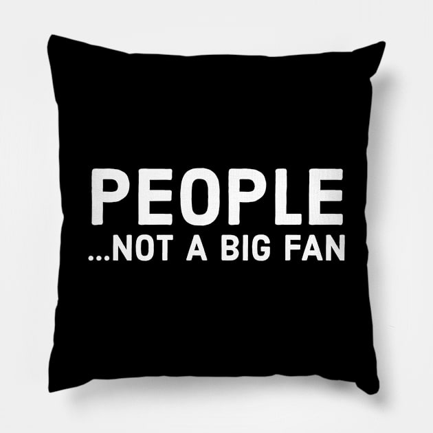 People Not A Big Fan Pillow by evokearo