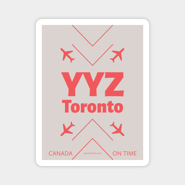 YYZ aviation code Canada 4102021 Magnet by Woohoo