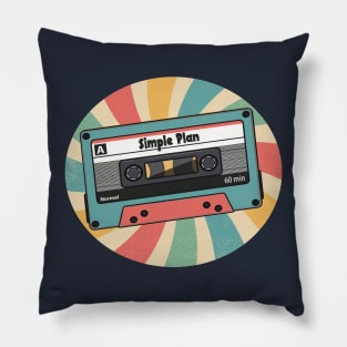 simple plan retro Pillow