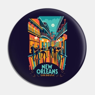 A Vintage Travel Art of New Orleans - Louisiana - US Pin