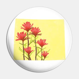 Wyoming Indian Paintbrush Pin