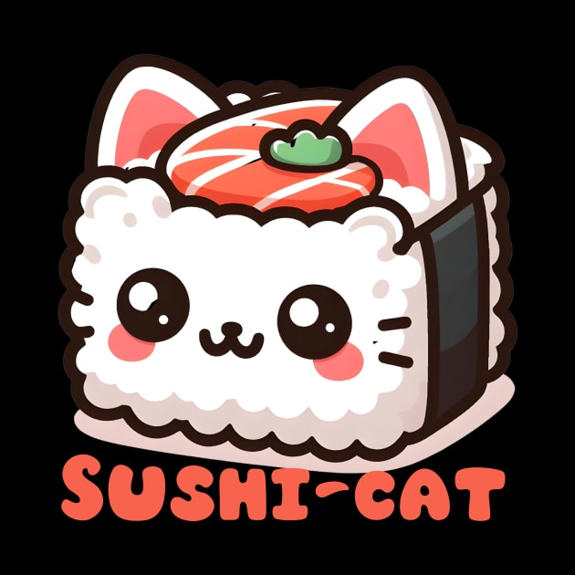 Sushi-Cat Kawaii Pun by PunnyBitesPH