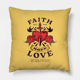 Faith Love Hope Pillow