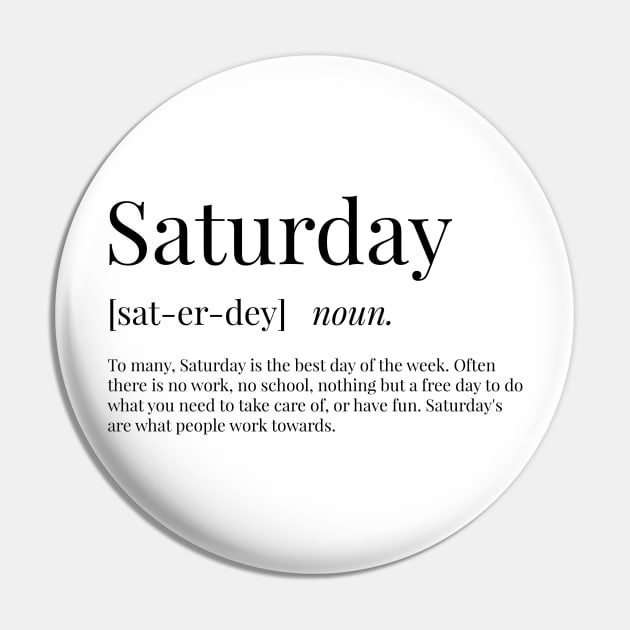 Saturday Definition Pin by definingprints